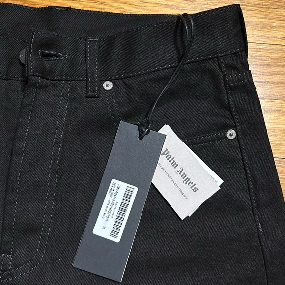 PALM ANGELS Men Logo BW Loose 5 Pockets Jean - Size 30 - New - Picture 11 of 16